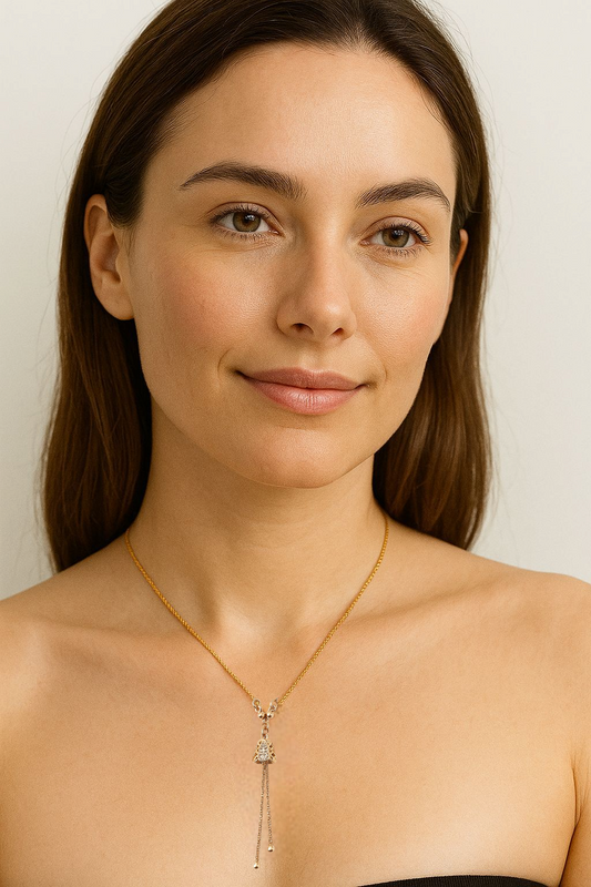 Everyday Grace – Gold Lariat Pendant Necklace