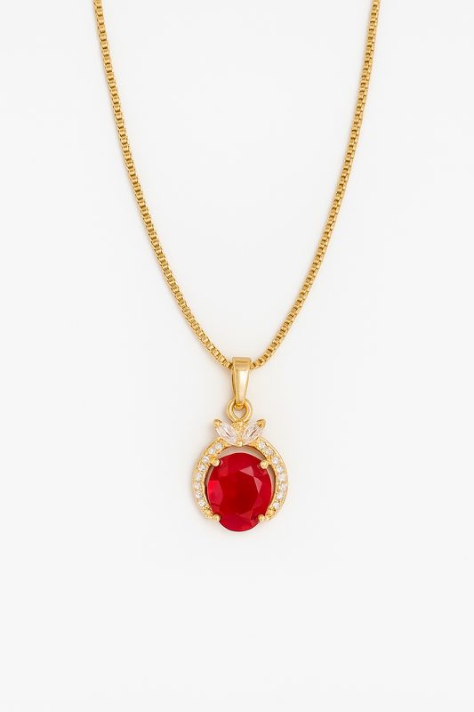 💖 Radiant Ruby Embrace Pendant