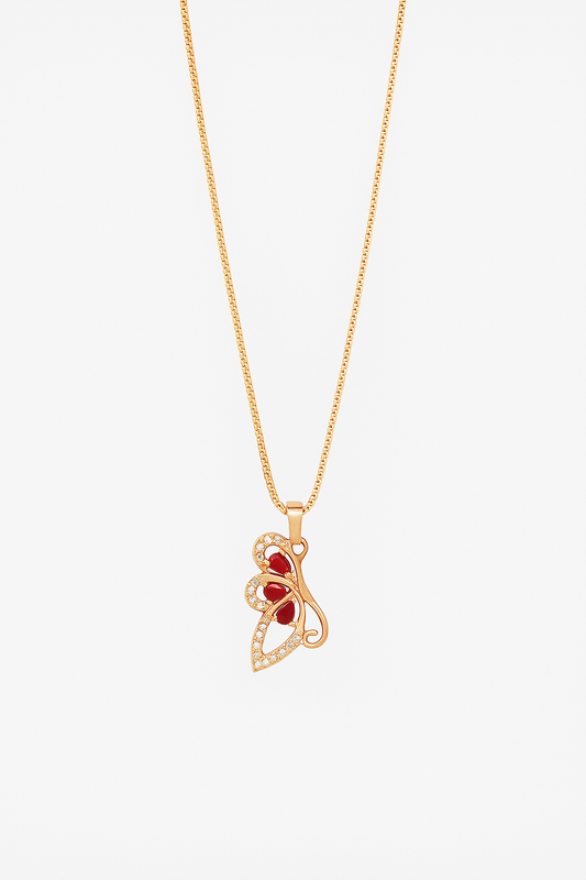 ❤️ Crimson Bloom Pendant Necklace ❤️