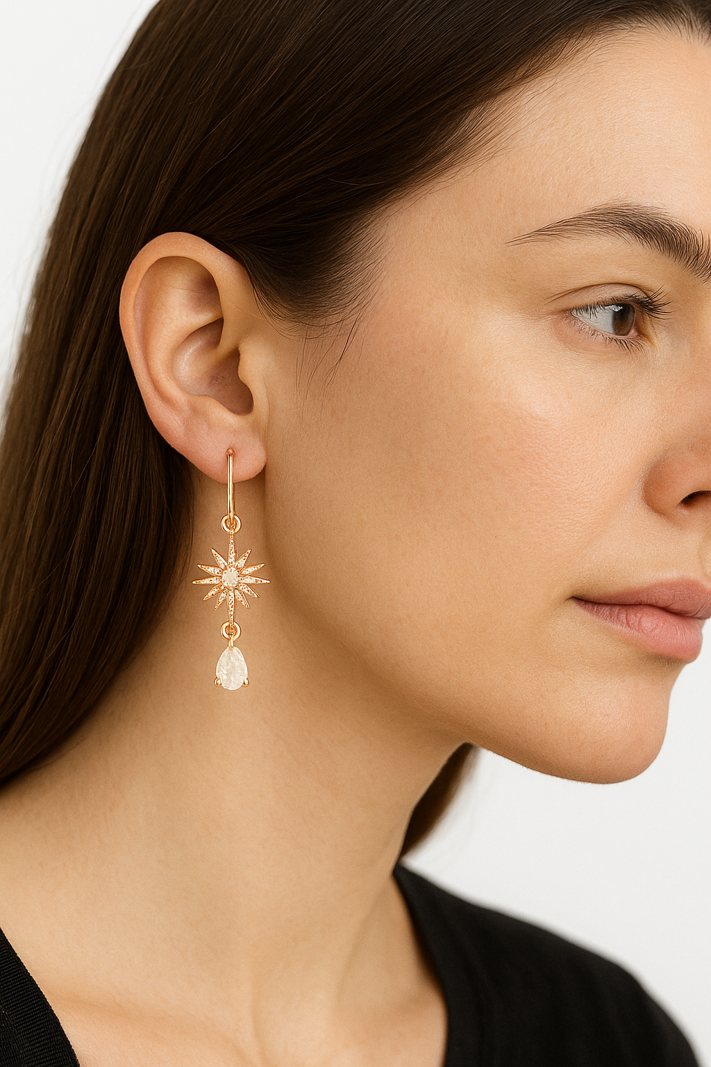 🌟 Elegant Starburst Gold Drop Earrings for Women | Festive & Party Wear Jewelry