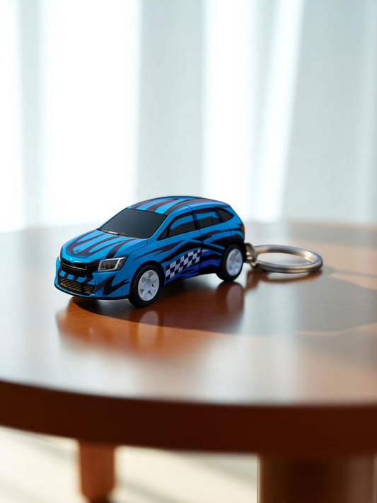 Blue Blaze Racer Keychain