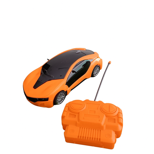 🚗 Rechargeable 3D Remote Control Lighting Car for Kids – 1:22 Scale RC Model Vehicle with Type-C Charging | LED Lights | Toy Gift for Boys & Girls (Orange) 🚘🔥