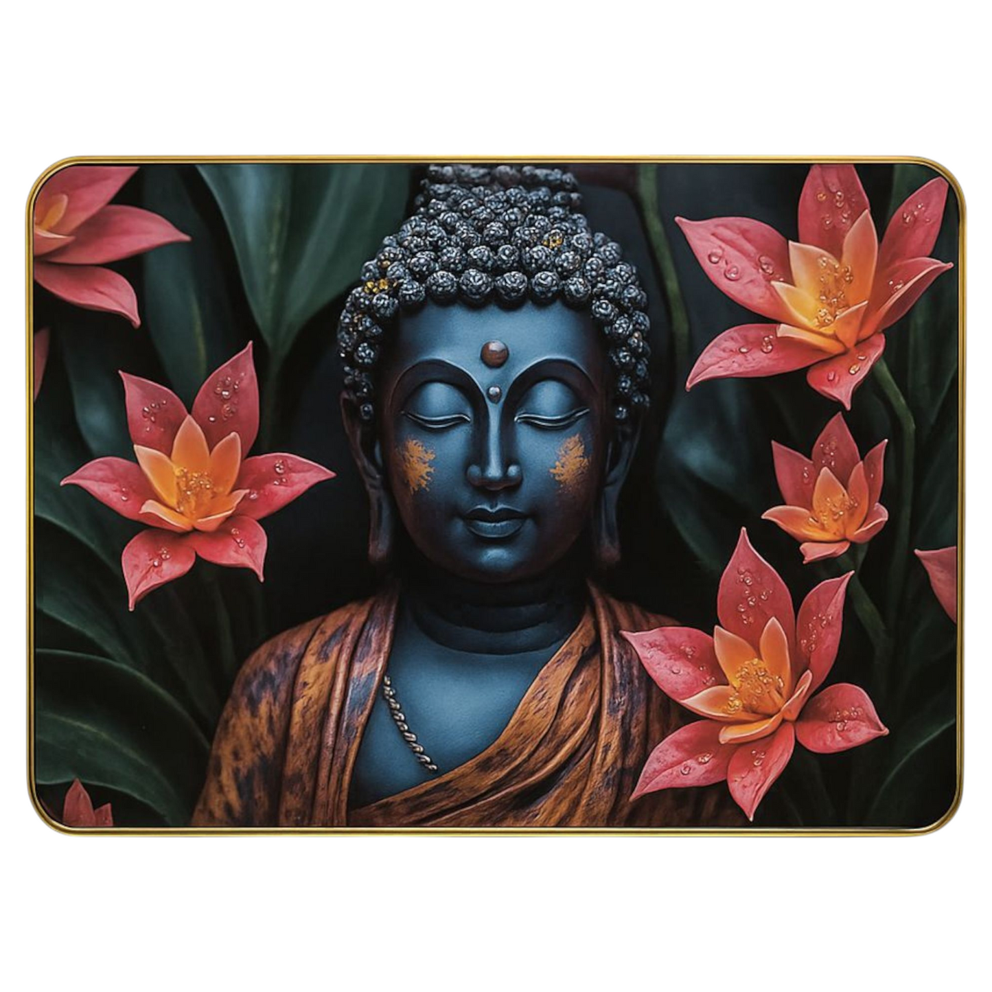 Blossom Buddha Tin Wall Art